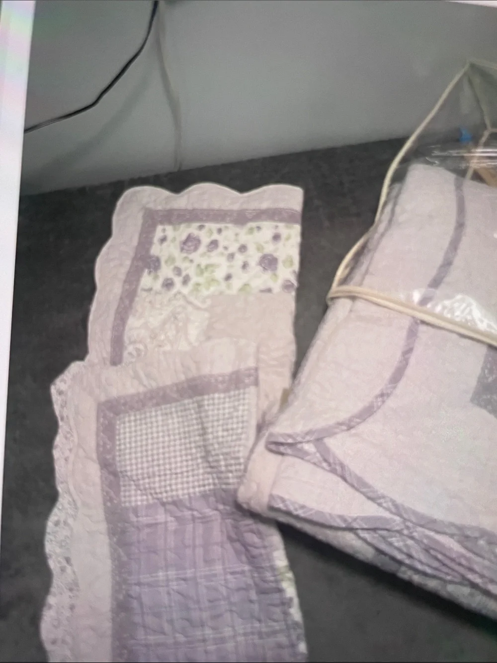 Donna Sharp Lavender Rose Quilt Set - 3 pieces Patchwork Cotton Farmhouse